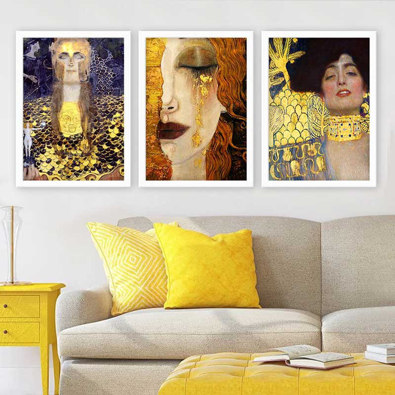 Superbe ensemble de peintures décoratives encadrées (3 pièces) de 21,7 po x 29,5 po chacune | Cadre 100% bois avec polystyrène de 0,8 pouce | Impression numérique UV | Parfait pour la décoration murale de salon, de bureau et de galerie