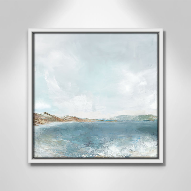 Echoes in Blue Print par PI Studio, Flotteur blanc, H 13,5 po x l 13,5 po
