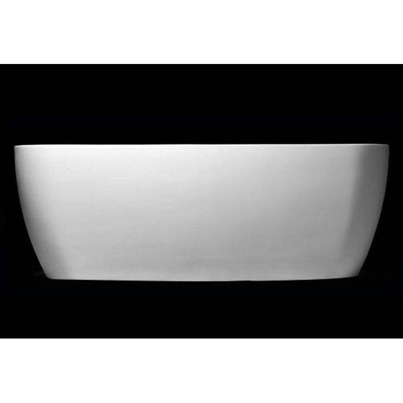 Lunar 71'' x 31.5'' Soaking Solid Surface Bathtub, Matte White