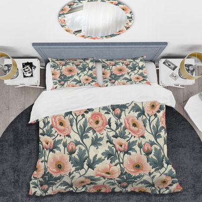 Ensemble de housse de couette transitionnelle Carnation Pink Meadows
