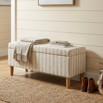Banc de rangement rembourré 100% polyester Besart