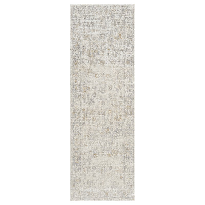 Melby Ivory/Beige Traditional Floral Filigree Power-loomed Indoor Area Rug
