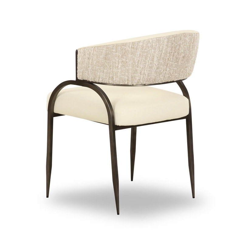 Chaise de salle à manger Abigail, Crème / Blanc
