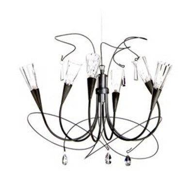 Flute 6 - Light Dimmable Classic / Traditional Chandelier