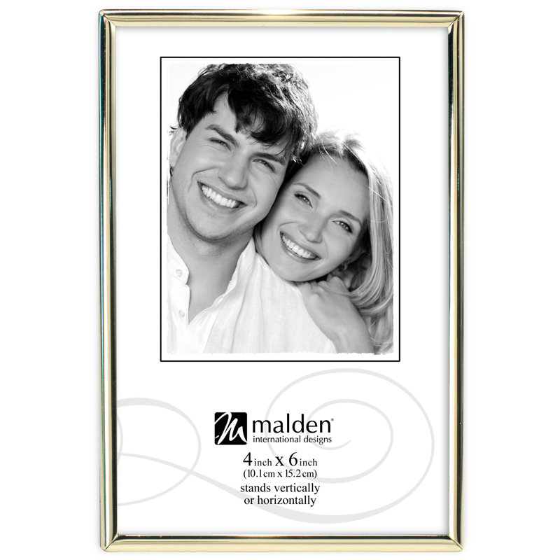 Alferd Metal Beveled Picture Frame, 8" x 10", Gold
