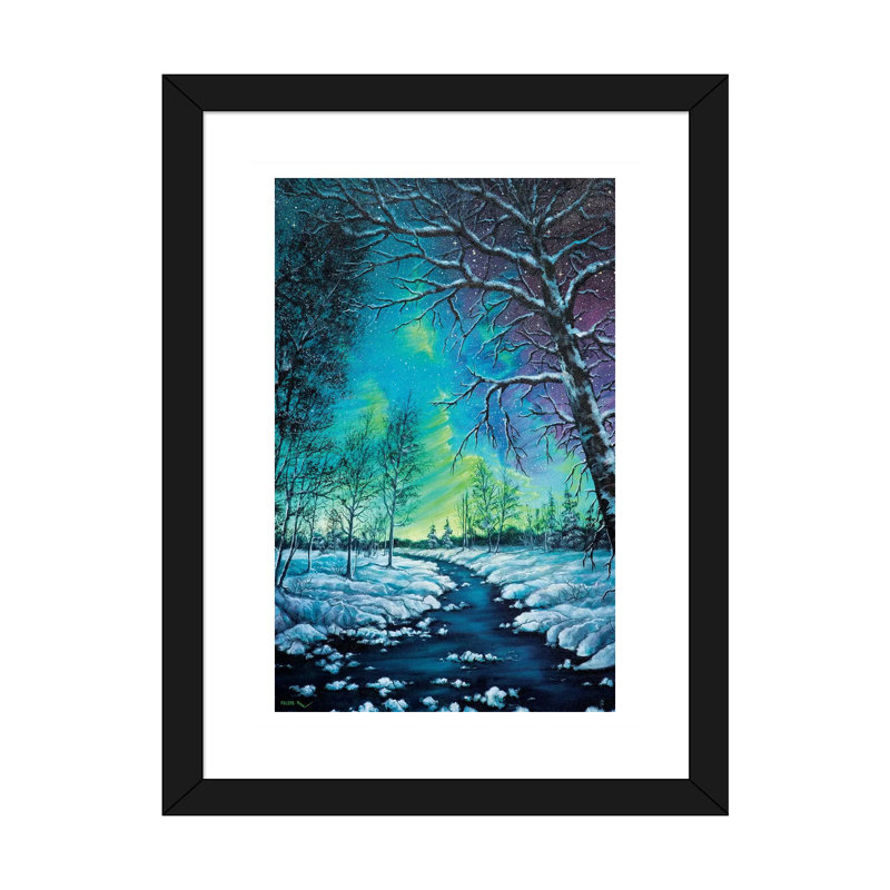 Neon Night par Print, Papier encadré noir, H 24 po x l 16 po x P 1 po