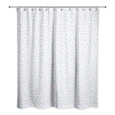 Rideau de douche simple à pois Godsey