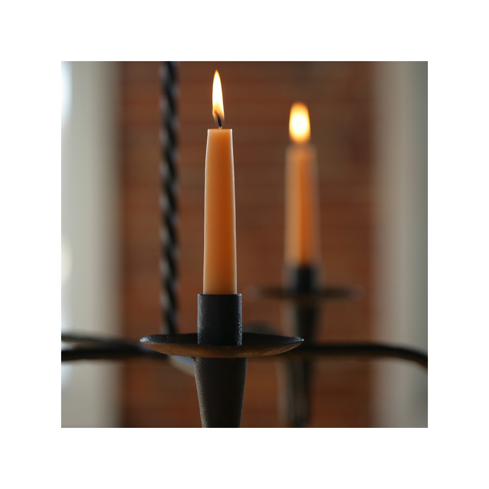 12 Piece Unscented Taper Candle Set, Rust, 9" H x 0.88" W x 0.88" D