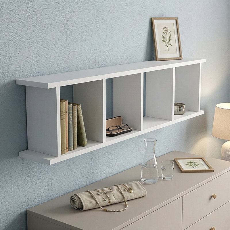 Aurelia 47" Floating Cubby Wall Shelf
