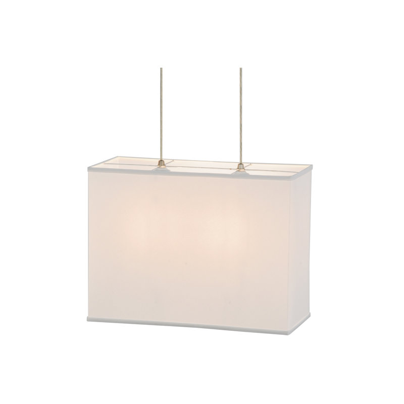 Lustre carré/rectangulaire à 2 lumières ombrées