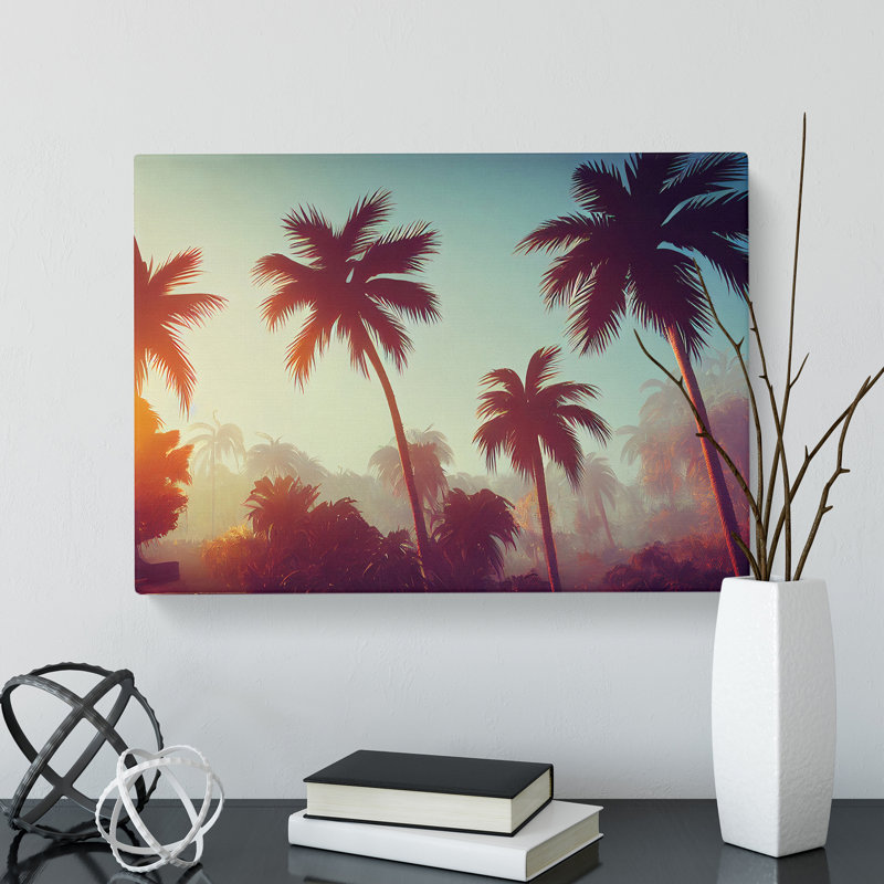 Revered Palm Trees - Wrapped Canvas, 50cm H x 76cm W x 3cm D