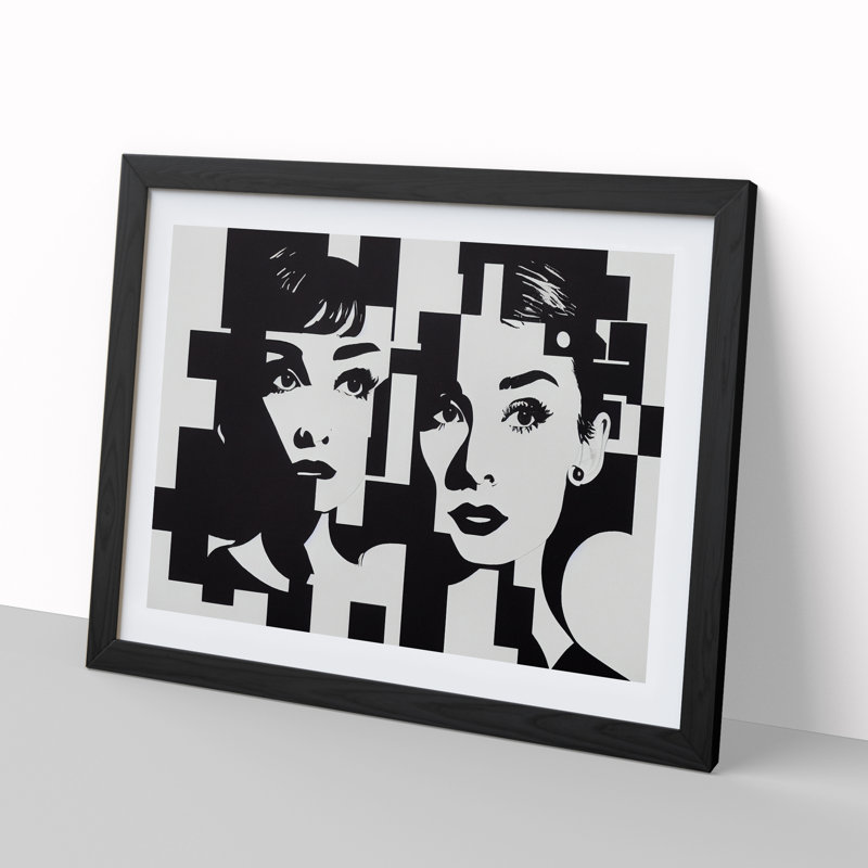 Abstract Women - Framed Print, Black, 25cm H x 34cm W x 2cm D