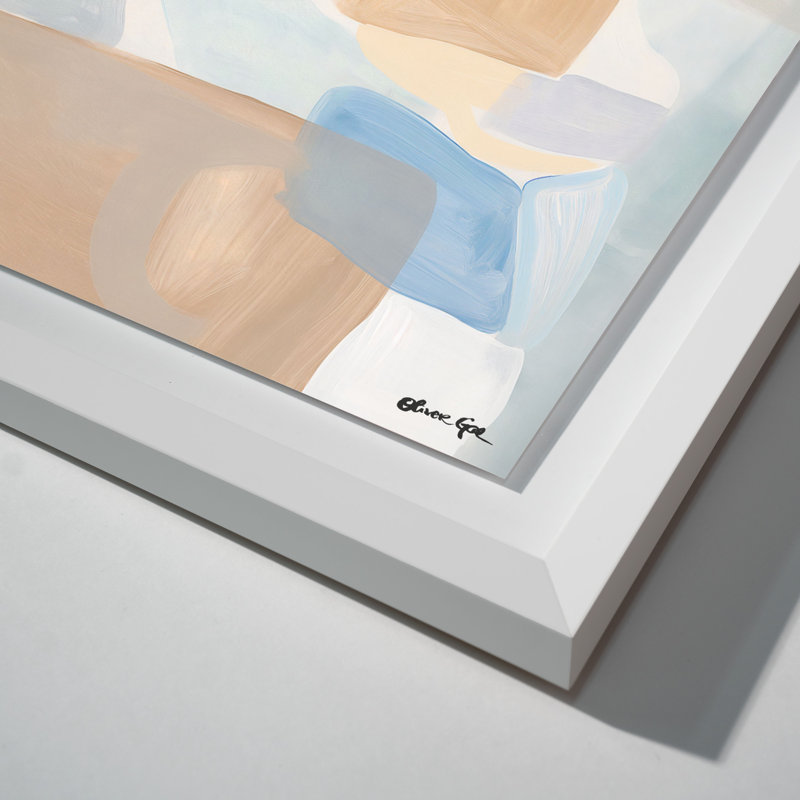 Perimeter Blue (III) Shadowbox Abstract Print by Oliver Gal, Black Frame, 10 x 15, White Frame, 37.5"H x 25.5"W