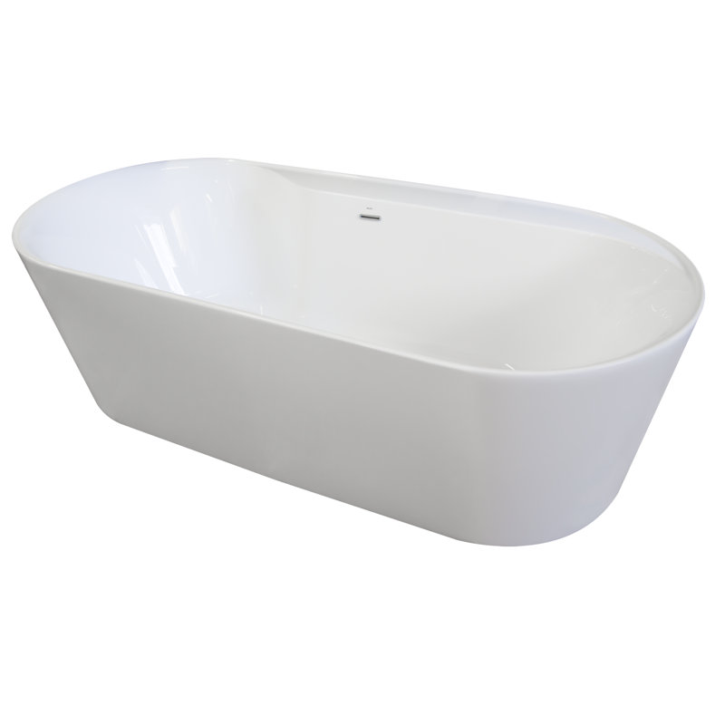 Baignoire de trempage autoportante isolante en acrylique 70 po. X 33 po. Lavish
