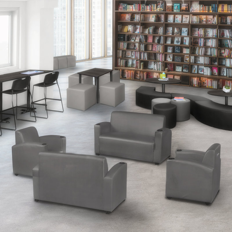 Fauteuil de réception l 31 po Nova, Gris