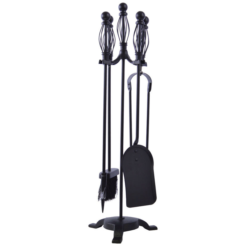 Vida Darton Steel Fireplace Tool Set