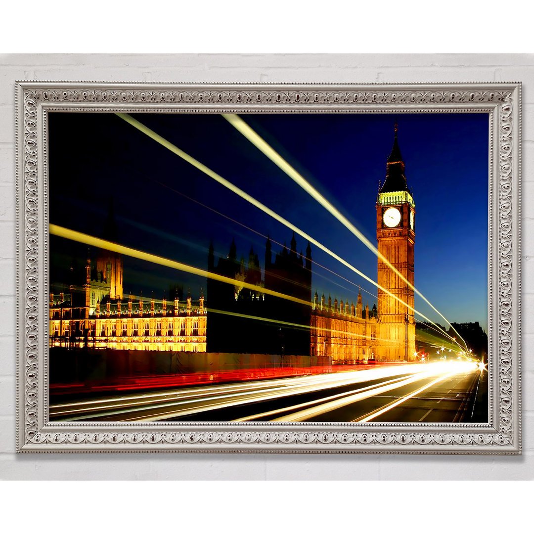 London Big Ben Lights - Einzelne Bilderrahmen Kunstdrucke