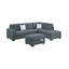 Canapé modulaire rembourré en L avec repose-pieds-519411732