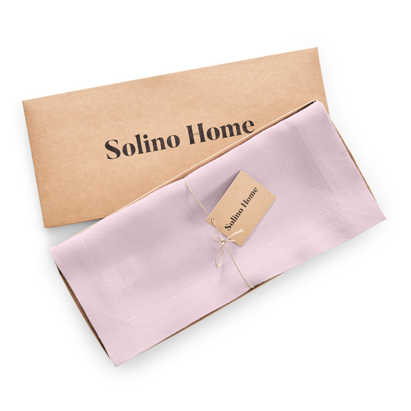 Sonoma - 100% Pure Linen Table Runner (Pre-Washed), Ice Lilac, 54" x 14"