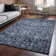 Premium Machine Washable Cerrito Blue Rug