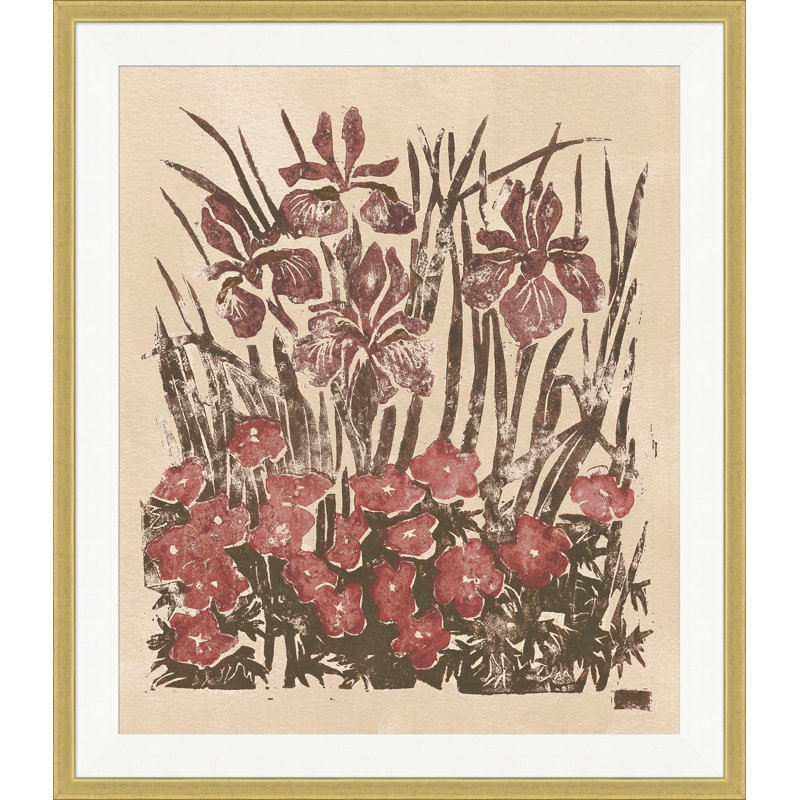 Iris Block Print Framed Print