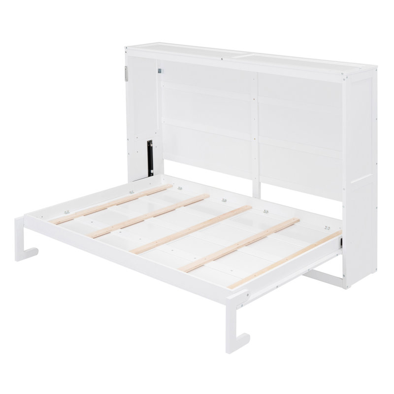 Lit escamotable Murphy, Double, Blanc