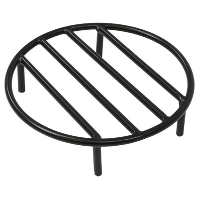 Steel Round Outdoor Fire Pit Wood Grate - 12"