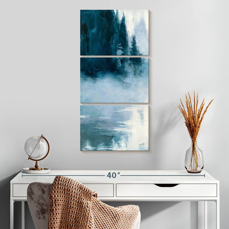 Misty Boundary Waters II, 32" H x 15" W