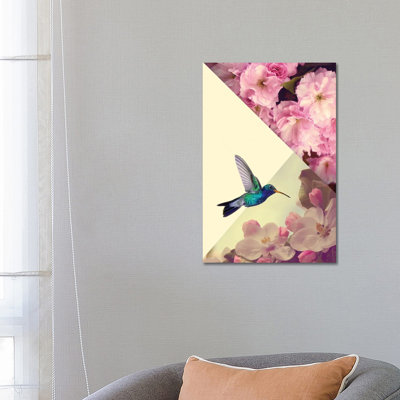 Humming Bird In Love by Kiki C Landon - Wrapped Canvas Print