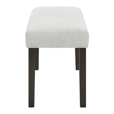 Wyncote Wood Upholstered Dining Bench, Stone Gray