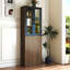 Armoire de rangement H 70,87 po avec 4 tablettes coulissantes et 2 portes vitrées - Armoire garde-manger multifonctionnelle moderne pour la cuisine, le salon ou la salle à manger-915705594