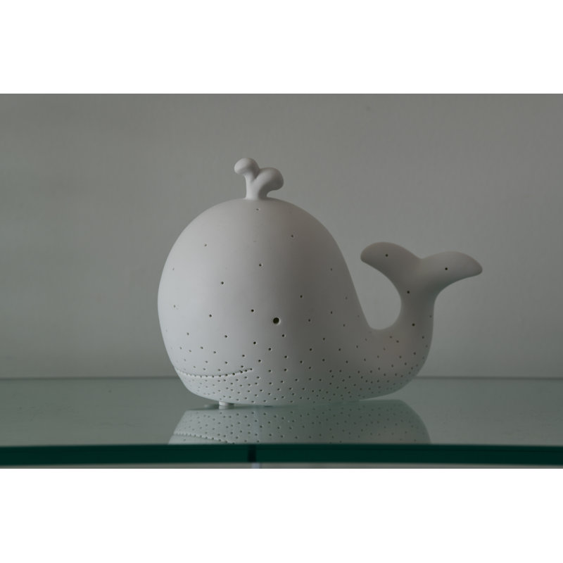 Veilleuse baleine en porcelaine