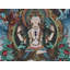 Art mural tibétain peint à la main «Épée de la sagesse» Thangka H 24 po x l 18 po