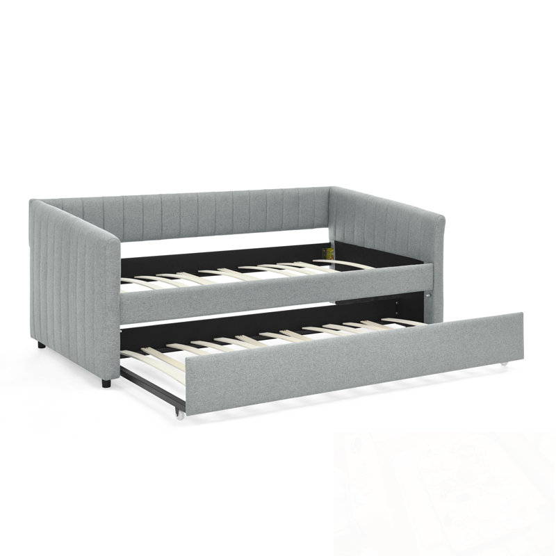 Lit de jour simple avec couchette, Gris