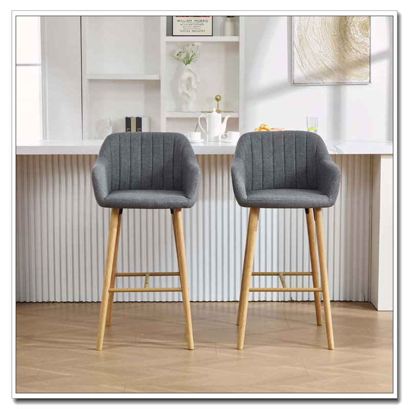 Modern Bar Stools Set, Gris