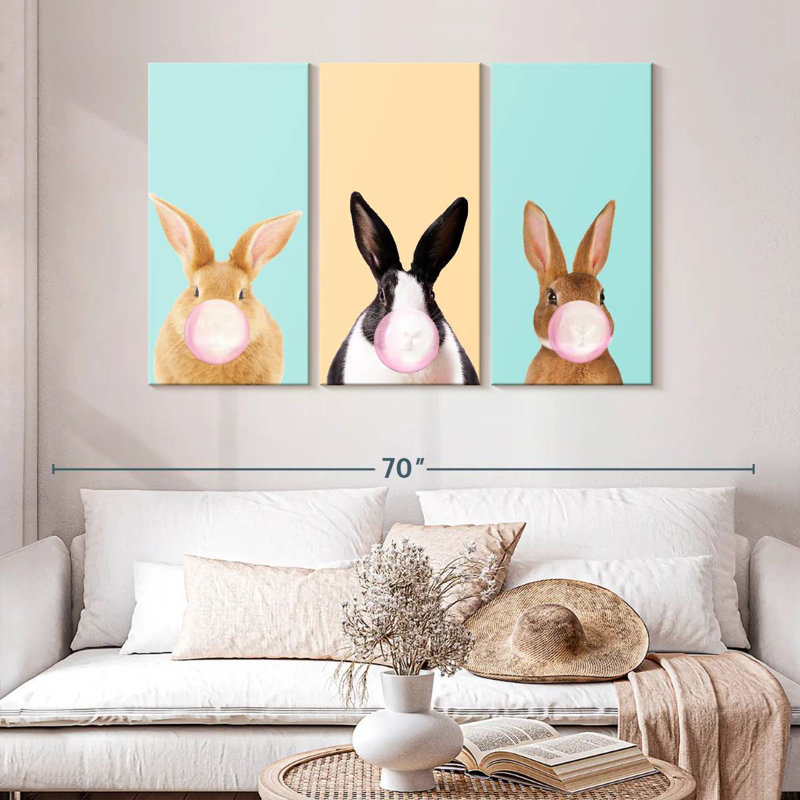 Brampt Funny Bunnies, 32" H x 50" W