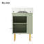 Meuble-lavabo vert 21,6 po avec lavabo en céramique et rangement à gauche, design moderne et durable-792570909