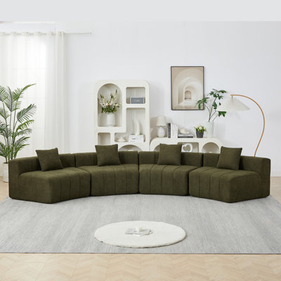 Canapé modulaire courbé Chenille