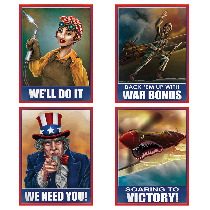 Découpes d'affiches de la Seconde Guerre mondiale