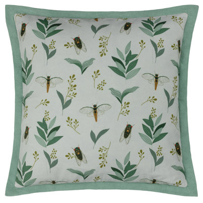 Akhavi Floral Green Square Cushion