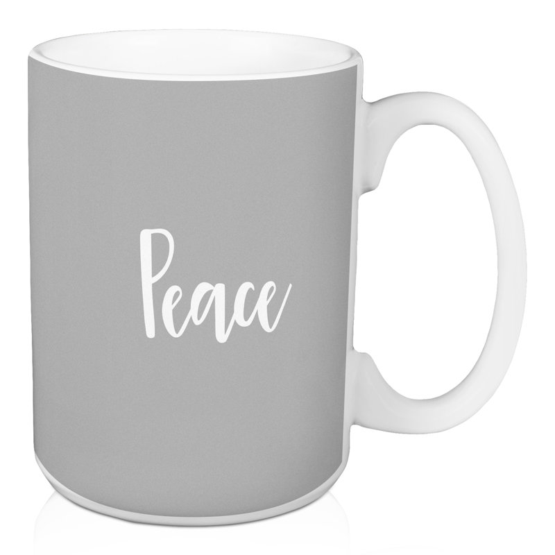 Grande tasse à café paix Halliday, Gris