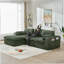 Luxury Ribbed Chenille Upholstered Modular Sectional Sofa With Ottoman For Ultimate Comfort And Flexible Layouts.-1056282110