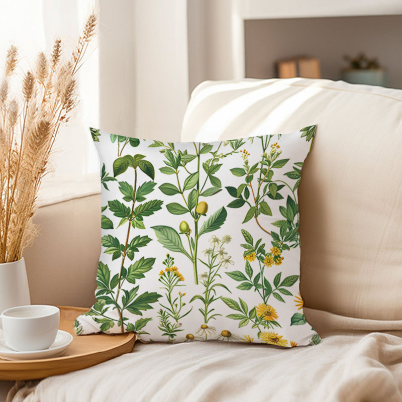 Botanical Wildflower & Botanical XVII Cottage & Cottagecore, 18" H x 18" W