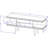 Utopia 53" Contemporary Modern 4-Shelf TV Stand for TVs up to 50" in Off White and Maple Cream-1527974813