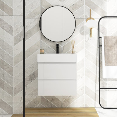 Meuble-lavabo mural simple Sherranda