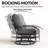 Luxury Metal Outdoor Conversation Set with 2 Swivel Rocking Chairs, Deep Seating Patio Furniture Set-713223113