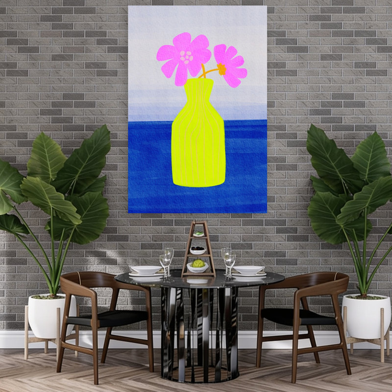Art floral abstrait vif