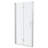 32"W x 72"H Fold Frameless Shower Door with Tempered Glass, 1/4 inch (6 mm), Brushed Silver-125362331
