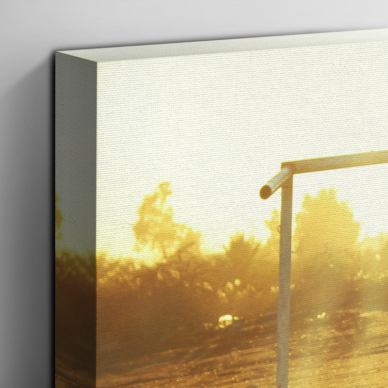 Football Pitch Goals Photographic - Wrapped Canvas, 70cm H x 100cm W