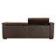 Causeuse Chesterfield SS 89,5 po en cuir véritable avec accoudoirs roulés